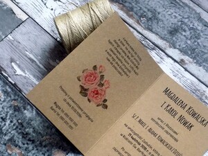 Zaproszenia ślubne ekologiczne Pudrowa Róża