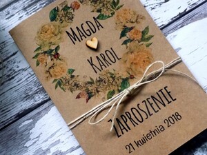 Zaproszenia ślubne ekologiczne Wianek Greenery