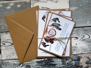 Zaproszenie rustykalne boho łapacz AW-ZSŁ