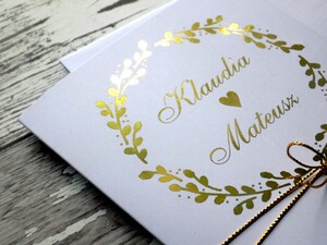 Zaproszenia ślubne Złoty Wianek