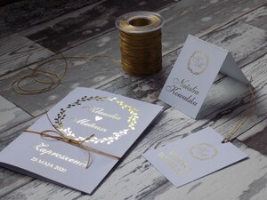 Zaproszenia ślubne Złoty Wianek