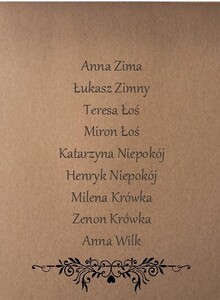 Plan stołów rustykalny ekologiczny ornament AW-PS010