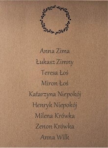 Plan stołów rustykalny wianek ekologiczny AW-PS012