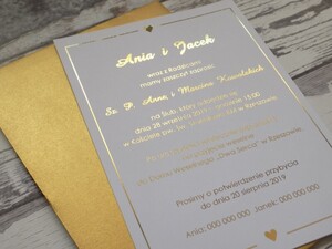 Zaroszenia ślubne złocone Eleganckie Serduszko