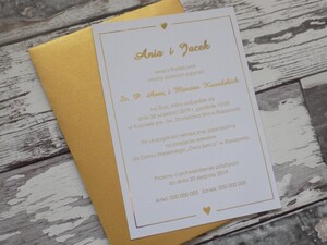 Zaroszenia ślubne złocone Eleganckie Serduszko