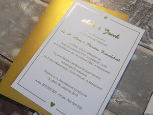 Zaroszenia ślubne złocone Eleganckie Serduszko