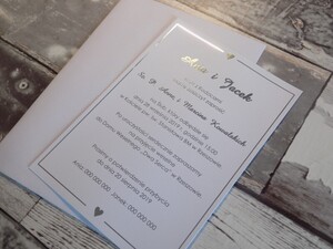 Srebrne zaproszenia ślubne serce   AW-ZS02