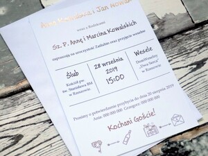 Srebrne zaproszenia ślubne diagram AW-ZS03