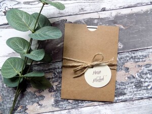 Zaproszenia ślubne rustykalne Minimalistyczne