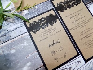 Zaproszenia ślubne ekologiczne Kwiaty