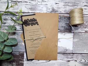 Zaproszenia ślubne ekologiczne Kwiaty