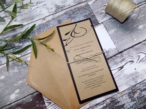 Zaproszenia ślubne ekologiczne Liście