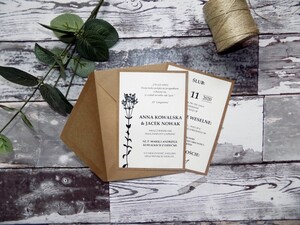 Zaproszenia ślubne rustykalne Polne Kwiaty