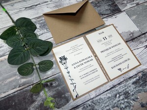 Zaproszenia ślubne rustykalne Polne Kwiaty