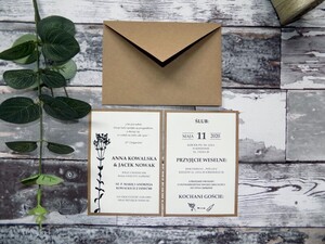 Zaproszenia ślubne rustykalne Polne Kwiaty