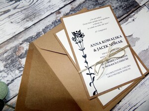 Zaproszenia ślubne rustykalne Polne Kwiaty