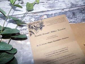 Zaproszenia ślubne Rustykalna Róża