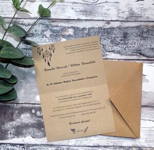 Zaproszenia ślubne eko Łapacz Snów