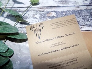 Zaproszenia ślubne eko Łapacz Snów