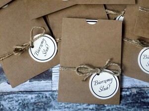 Zaproszenia ślubne rustykalne Minimalistyczne