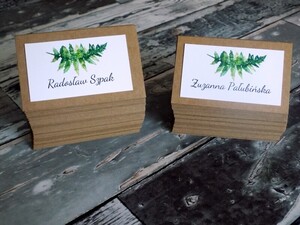 Winietki ślubne ekologiczne Paproć Leśna