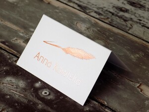 Winietki ślubne złocone Trawa Pampasowa