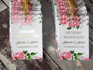 Złocone zawieszki na alkohol róże AW-ZZR