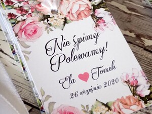 Zawieszki na alkohol weselny Pudrowe Róże