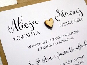 Zaproszenia ślubne rustykalne Las