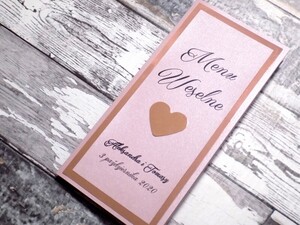 Menu weselne rose gold AW-MZRG