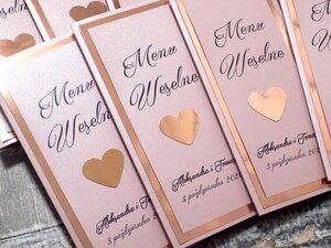 Menu weselne rose gold AW-MZRG