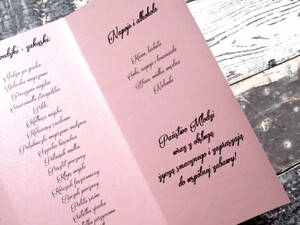 Menu weselne rose gold AW-MZRG