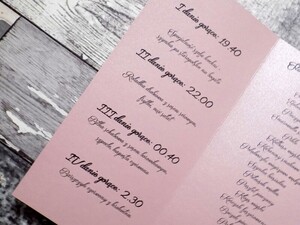 Menu weselne rose gold AW-MZRG