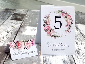 Winietki ślubne Pudrowe Róże