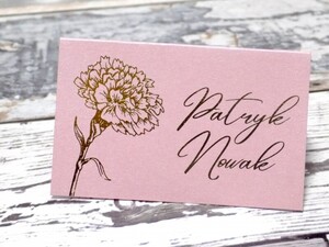 Winietki ślubne Różowy Goździk