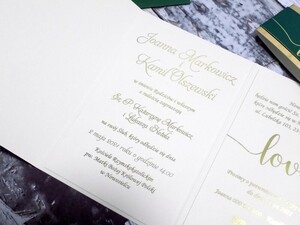 Zaproszenia ślubne kopertowe Love