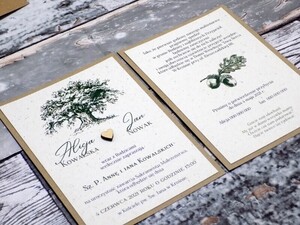 Zaproszenia ślubne rustykalne Stary Dąb