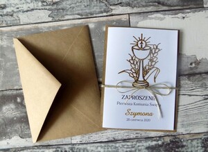Zaproszenia na Pierwszą Komunię Świętą Kielich
