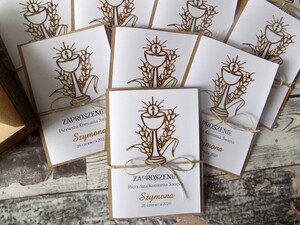 Zaproszenia na Pierwszą Komunię Świętą Kielich