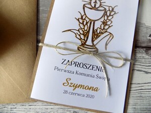 Zaproszenia na Pierwszą Komunię Świętą Kielich