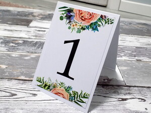 Numery stolików róża eukaliptus boho AW-NS1