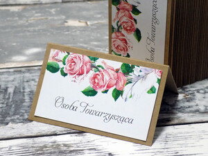 Winietki ślubne rustykalne Pudrowa Róża