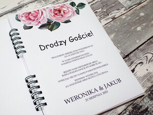 Księga Gości pudrowa róża AW-KGR1