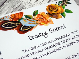 Rustykalna Księga Gości jesienny wianek AW-KGE