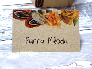 Winietki ślubne eko Pióra