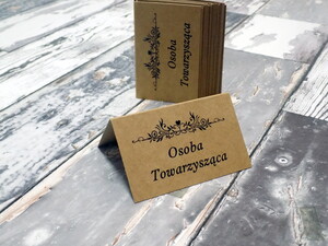 Winietki ślubne ekologiczne Elegancki Ornament