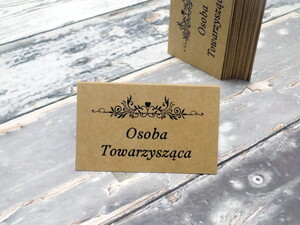 Winietki ślubne ekologiczne Elegancki Ornament