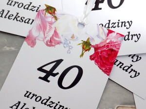 Zawieszki na alkohol weselny Tulipany i Dzika Róża