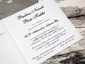 Zaproszenie geometryczne serce - róża AW-GSR