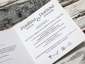 Zaproszenia ślubne eleganckie Złoty Ornament